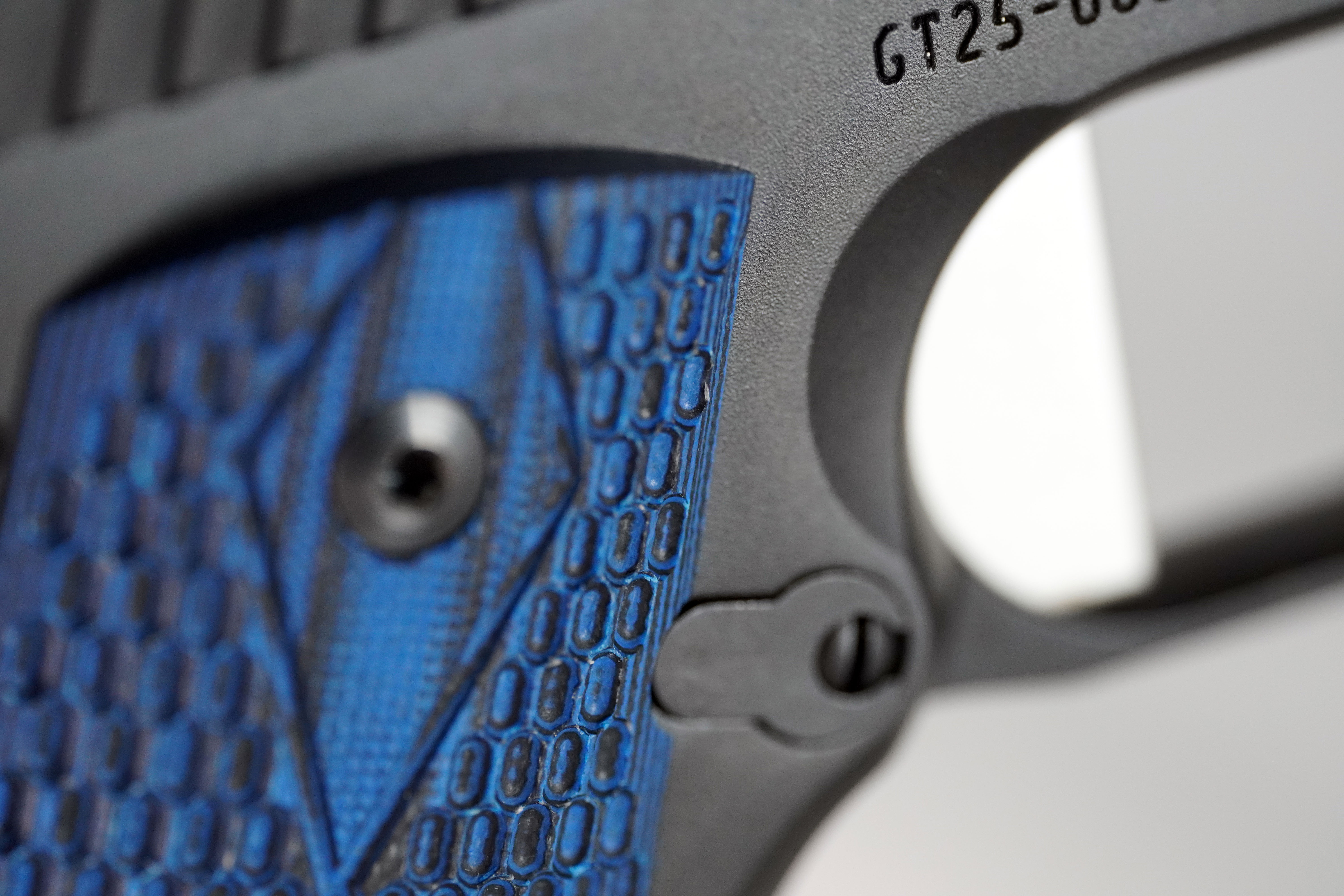 Custom Black/Blue G10 grips
